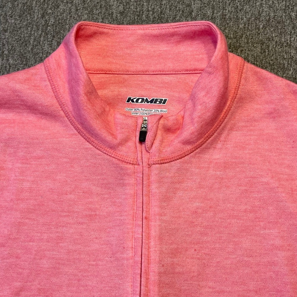 Kombi Womens XL Pink 1/4 Zip Pullover Athletic Top‎ Wool Blend Activewear